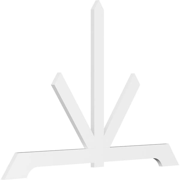 Ekena Millwork Vanguard Architectural Grade PVC Gable Bracket, 108"W x 72"H x 2"D x 6"F, 16/12 Pitch GBP108X72X0206VAN00 - main